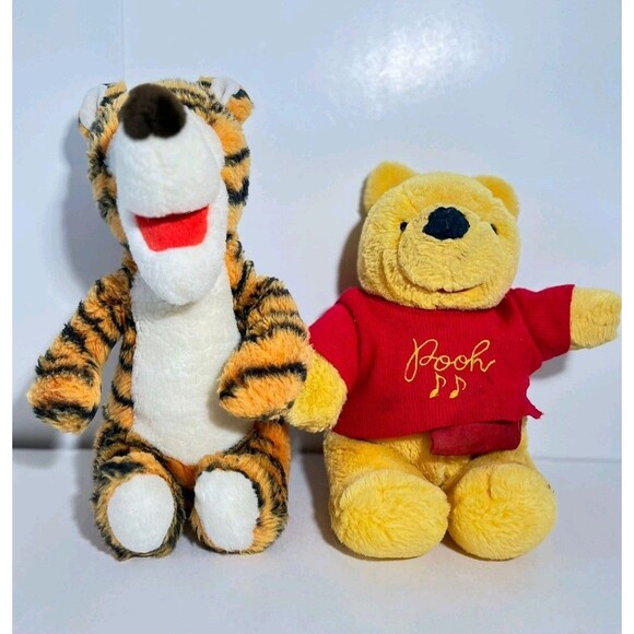 Vintage Disney Sears Gund Winnie The Pooh & Tiger Plush 10" Stuffed Animal Toy - Picture 1 of 11